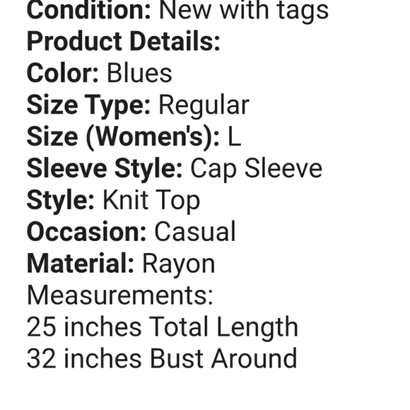 👚INK & IVY silky blue tshirt - Picture 3 of 3